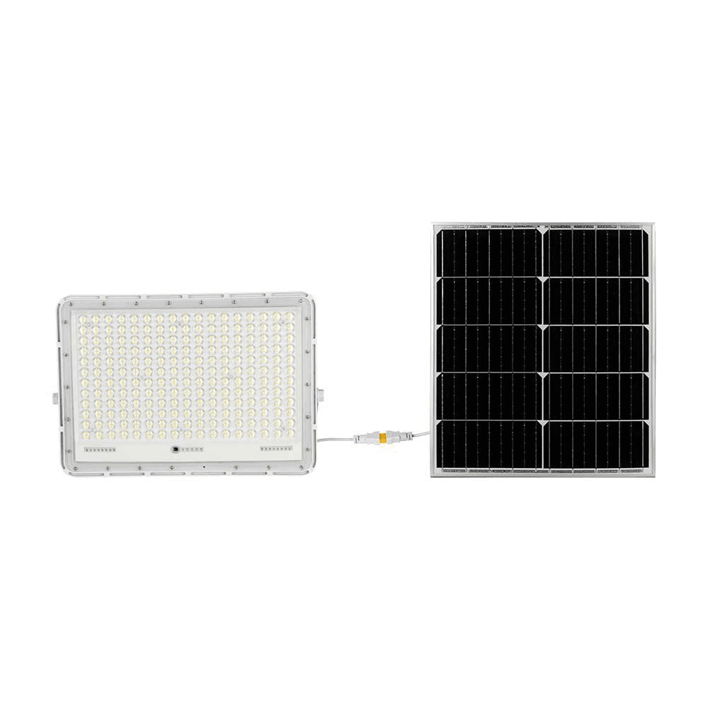 30W LED solárny reflektor 6400K vymeniteľná batéria 3m drôt biely 2400lm VT-240W (V-TAC) 1