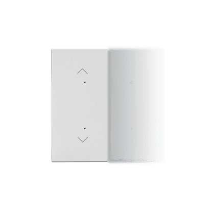 Splitted in half rocker with roller blind pictogram for electronic products; light gray 1
