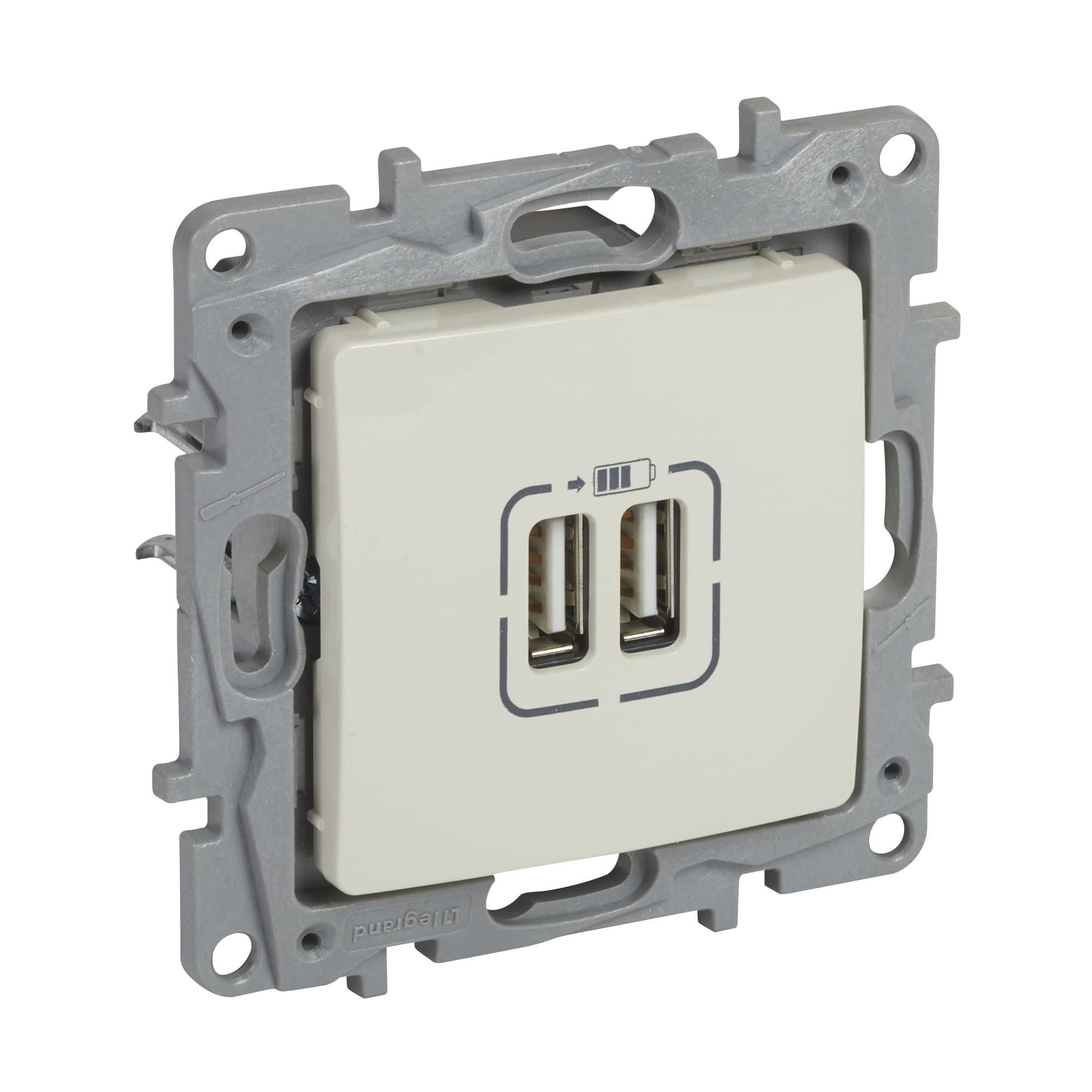 Nabíjačka 2xUSB 5V 2,4A béžová Niloé (Legrand) 1