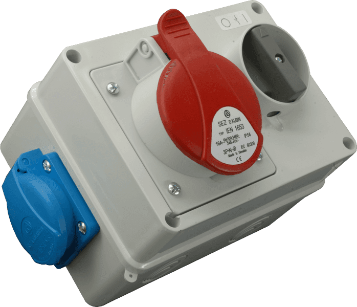 Rozvodnica 32A/400V/5P+1x250V vyp. neistená IP44 - VZS 325 (SEZ DK) 1