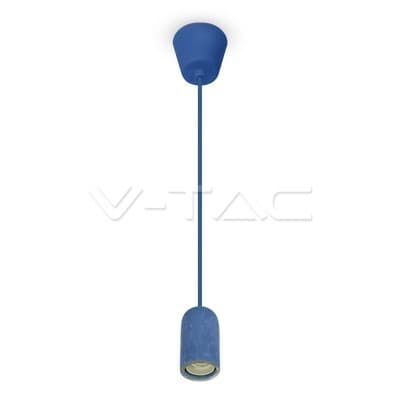 Závesné jednoduché svietidlo Cocrete E27 modré VT-7668 (V-TAC) 1
