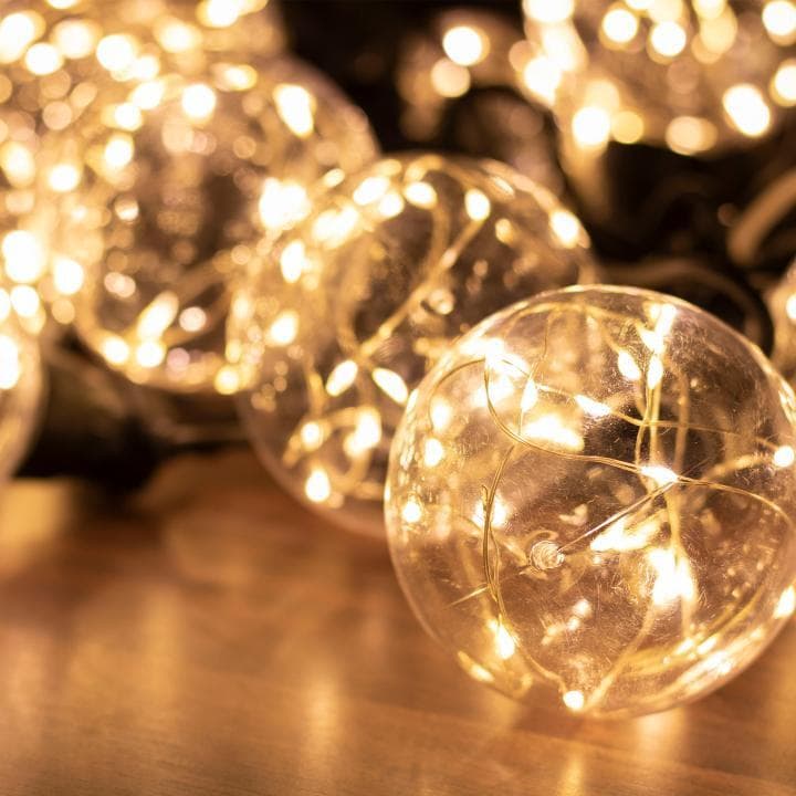 Party svietiaci reťazec, spojovateľný, micro LED, teplá biela guľa, 5 m 1