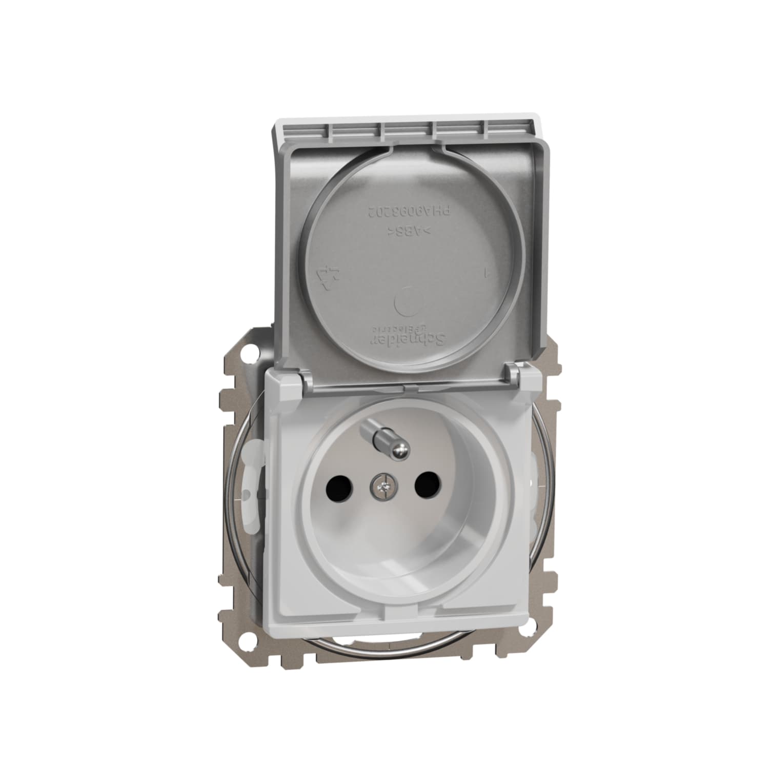 Zásuvka 230V 16A IP44 skrútky, Aluminium, Sedna Design (Schneider) 1