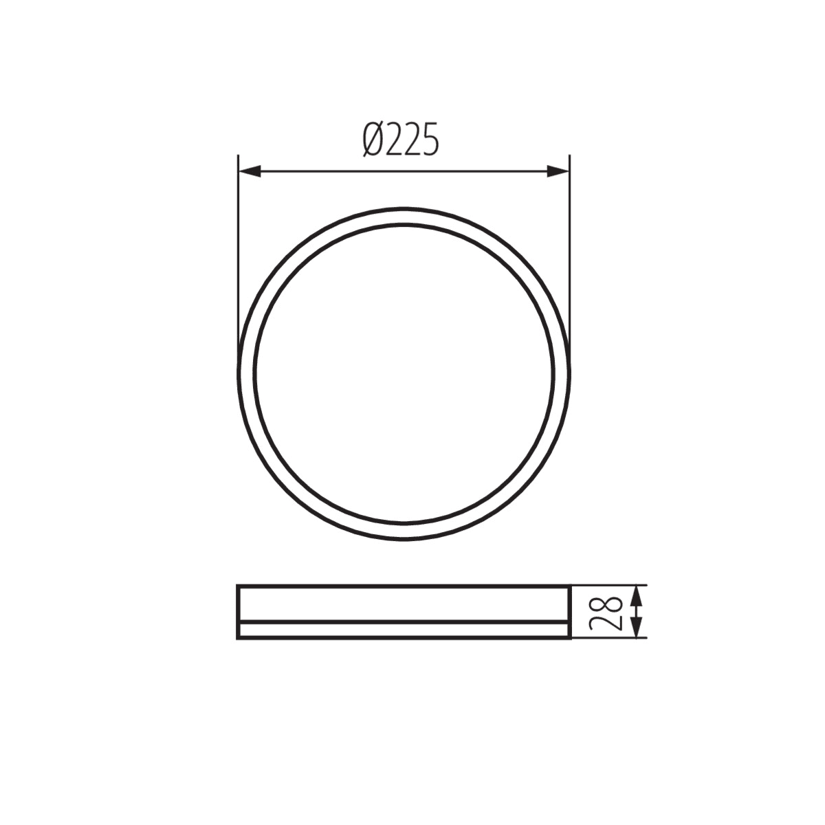 AZPO LED 11,8W-NW-O-B Prisadené svietidlo LED MILEDO 1