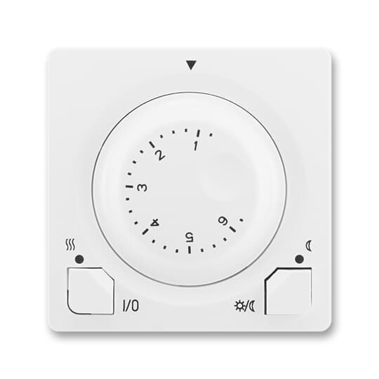 Termostat duálny otocný - jednotka ovl. biela Swing-L (ABB) 1