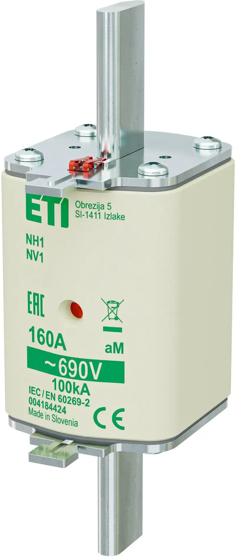 Nožová poistka NV/NH 1 160A aM 690V KOMBI (ETI) 1
