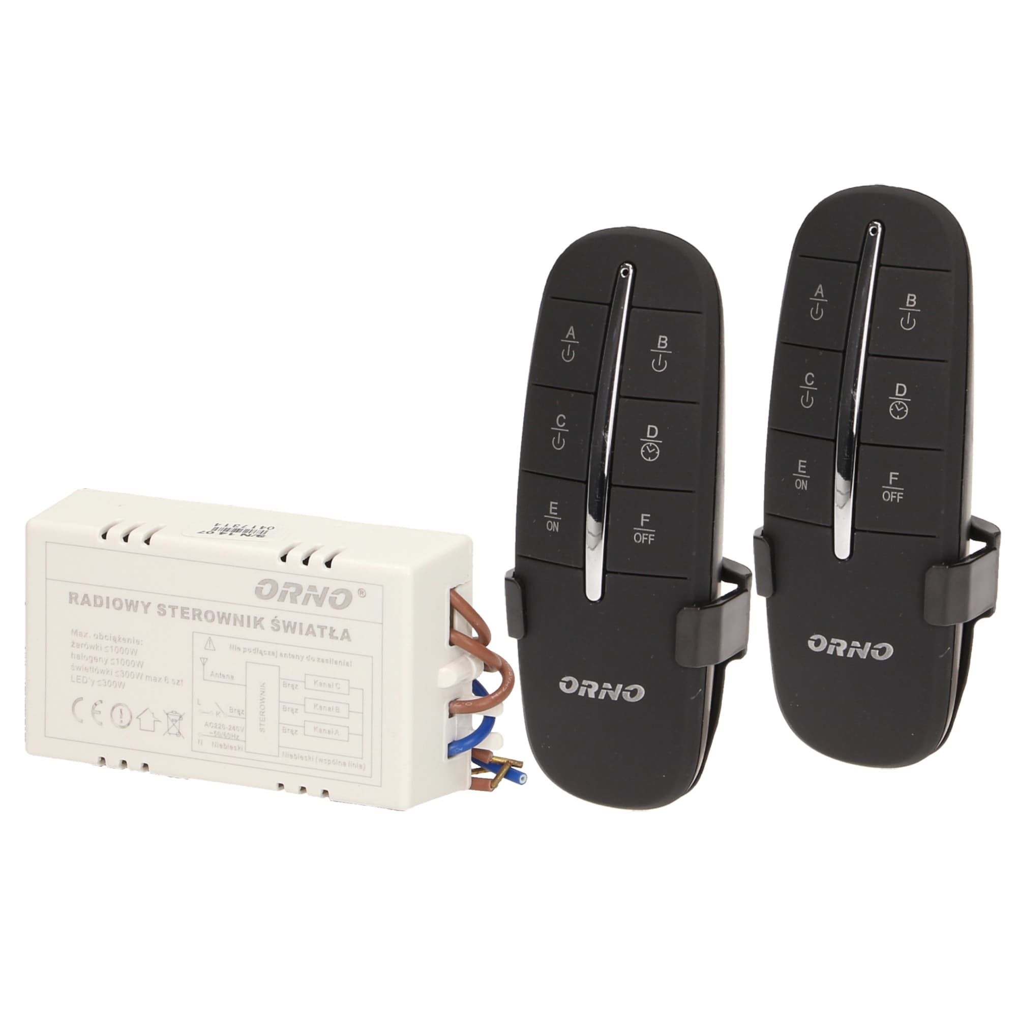 3-channels wireless switch with 2 remote controls 1