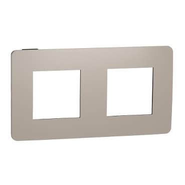 Unica Studio Color - Krycí rámček dvojnásobný, Taupe/Čierny 1