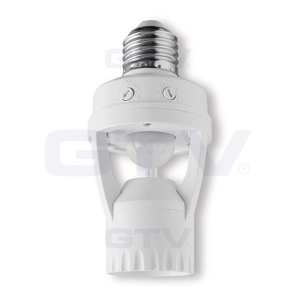 Senzor pohybový 360° IP20, PIR, E27-E27, biela, do 60W, pre LED CR-6 (GTV) 1