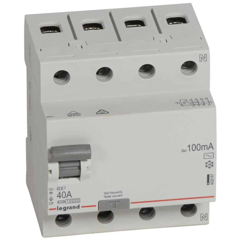 Prúdový chránič RX3 4P 40A 100MA AC 1