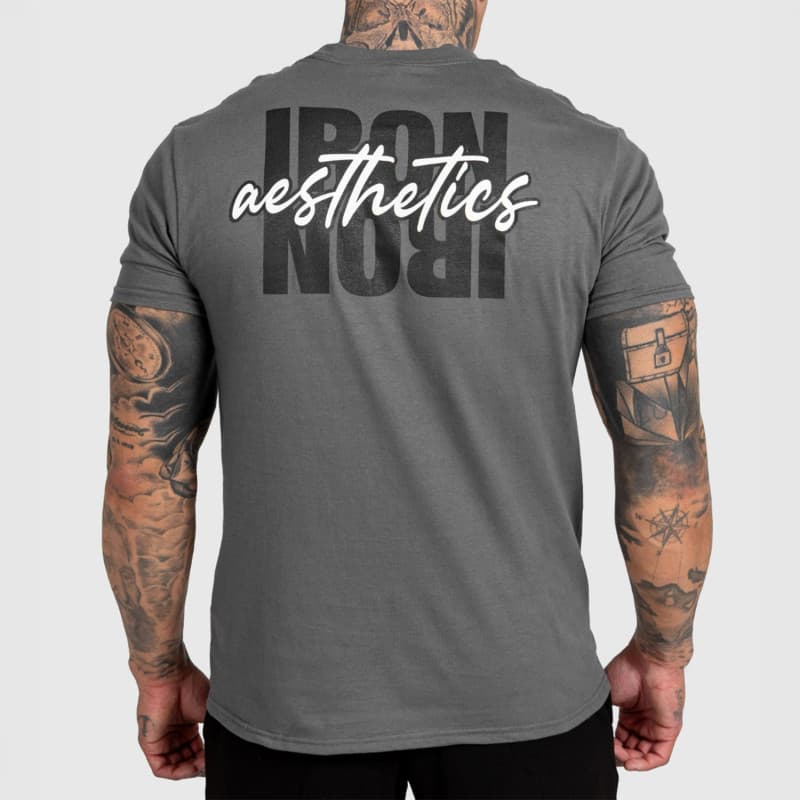 Pánske tričko Iron Aesthetics Reflect, tmavosivé 1