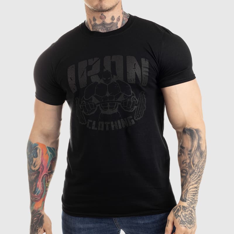 UltraSoft tričko IRON MAN, black on black 1