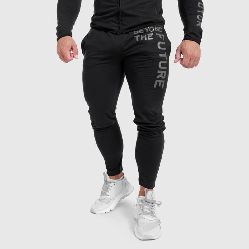Pánske SlimFit tepláky Beyond the Future, čierne 1