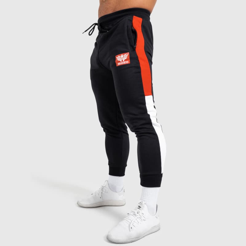 Jogger tepláky Iron Aesthetics Tricolora, čierne 1