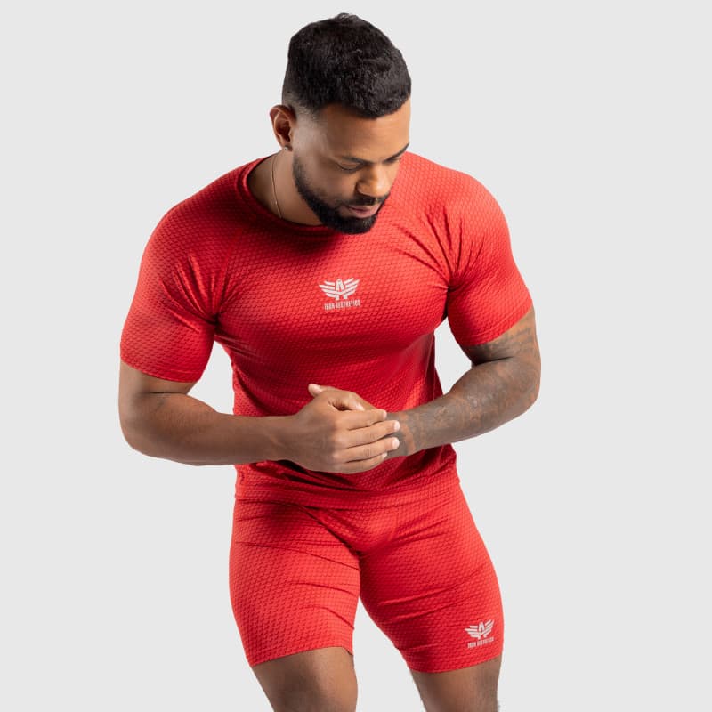 Funkčné tričko Iron Aesthetics Evolution, červené 1