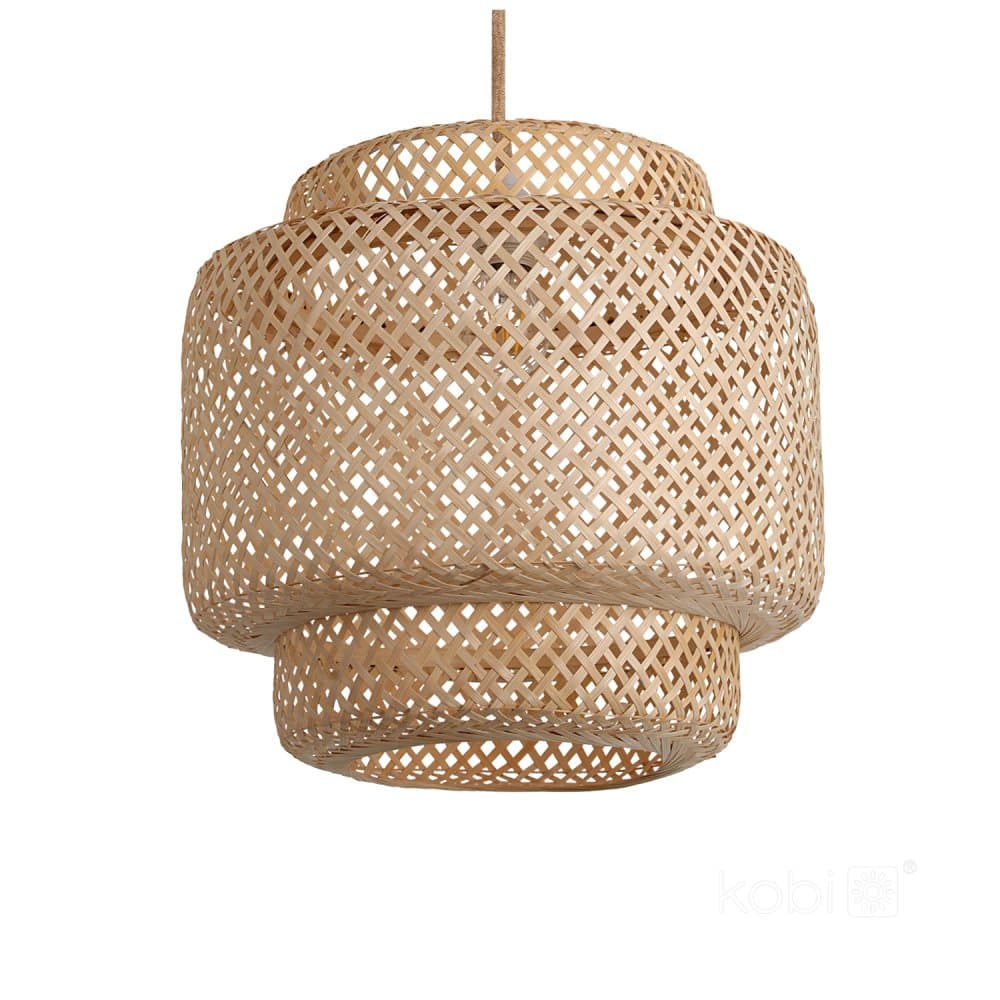 Závesná dekoratívna lampa bambusová E27 Boho Bonn 1