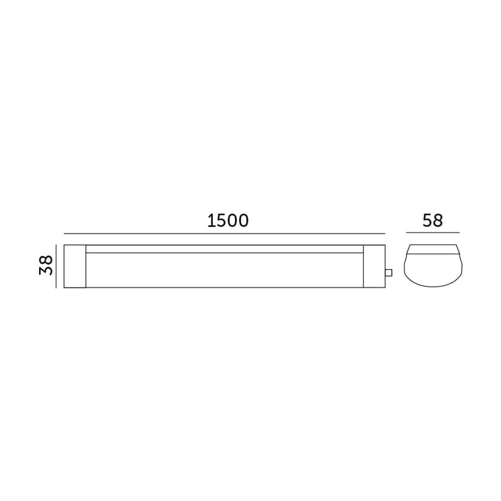 Hermetické svietidlo LED 45W 4500lm 4000K neutrálna biela CORTEZ 1