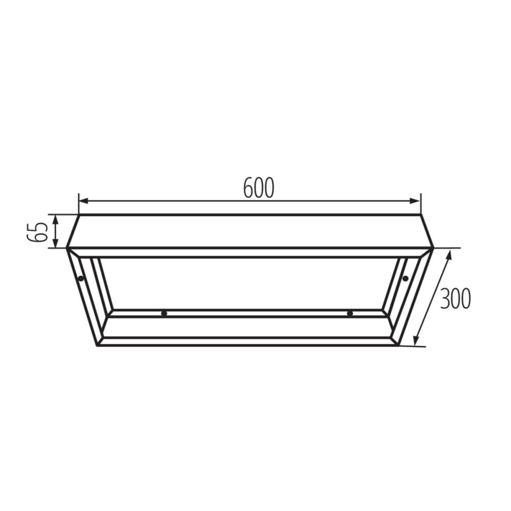 Montážny rámček na LED panely 60x30 povrchový obdĺžnikový biely ADTR-H