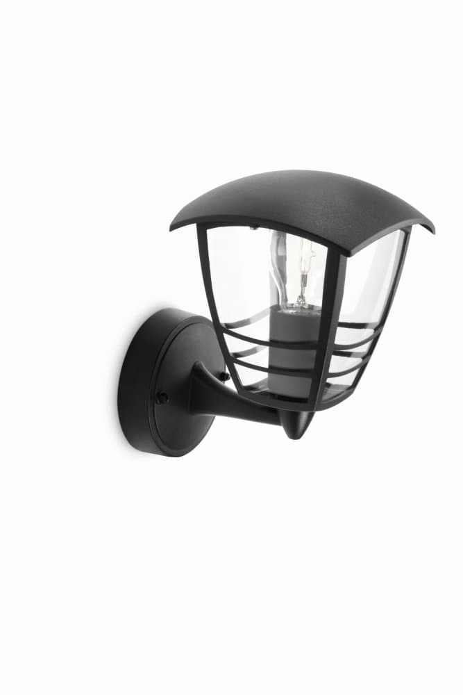 CREEK myGarden E27 IP44 LED fasádne nástenné svietidlo čierne PHILIPS