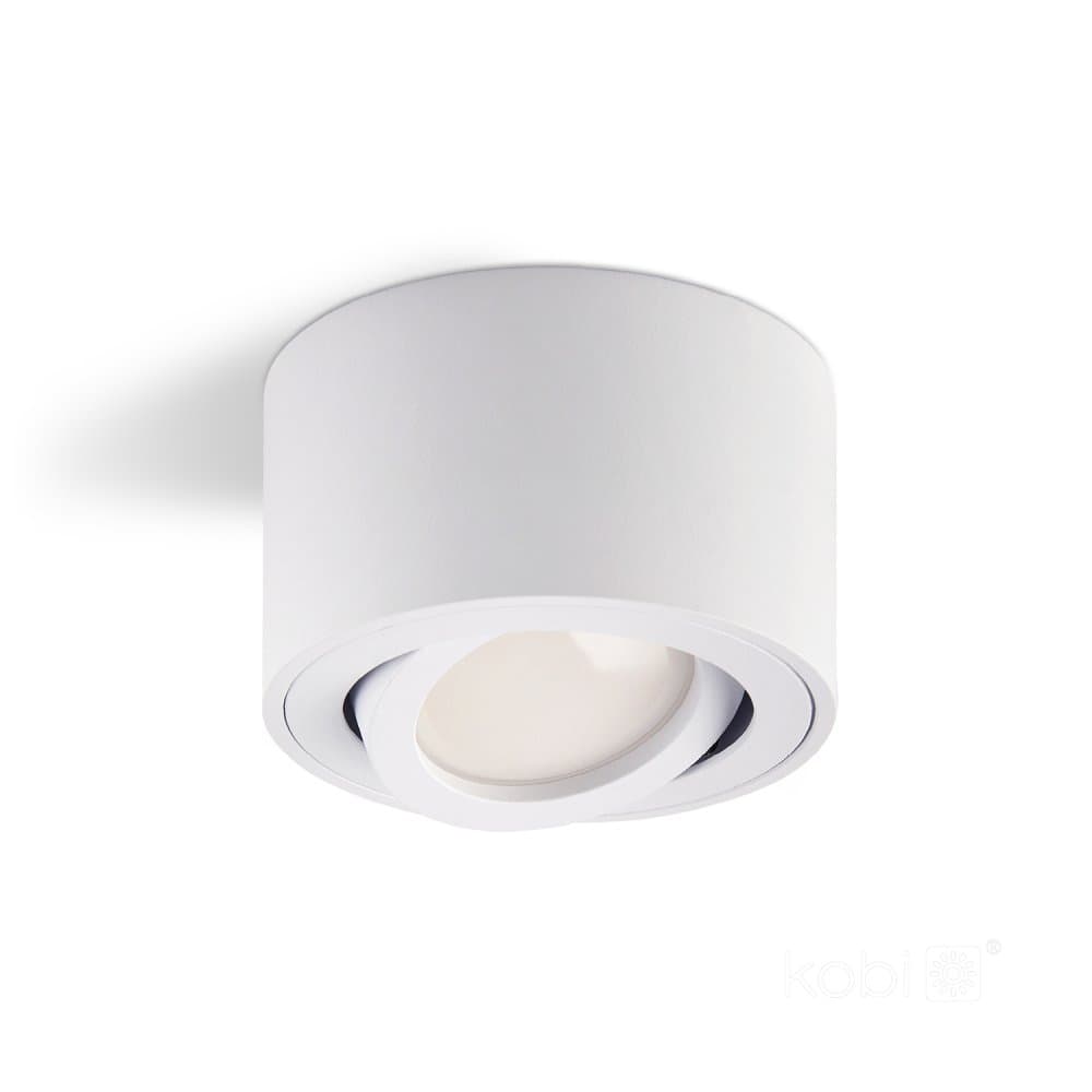 Povrchová montáž svietidla HALOGEN SPOT 50mm White Round Movable OH36S Kobi