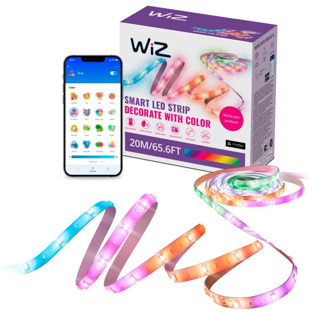 LED pás 36W RGBIC 20m Smart SMART WiFi Bluetooth aplikácia WiZ 1
