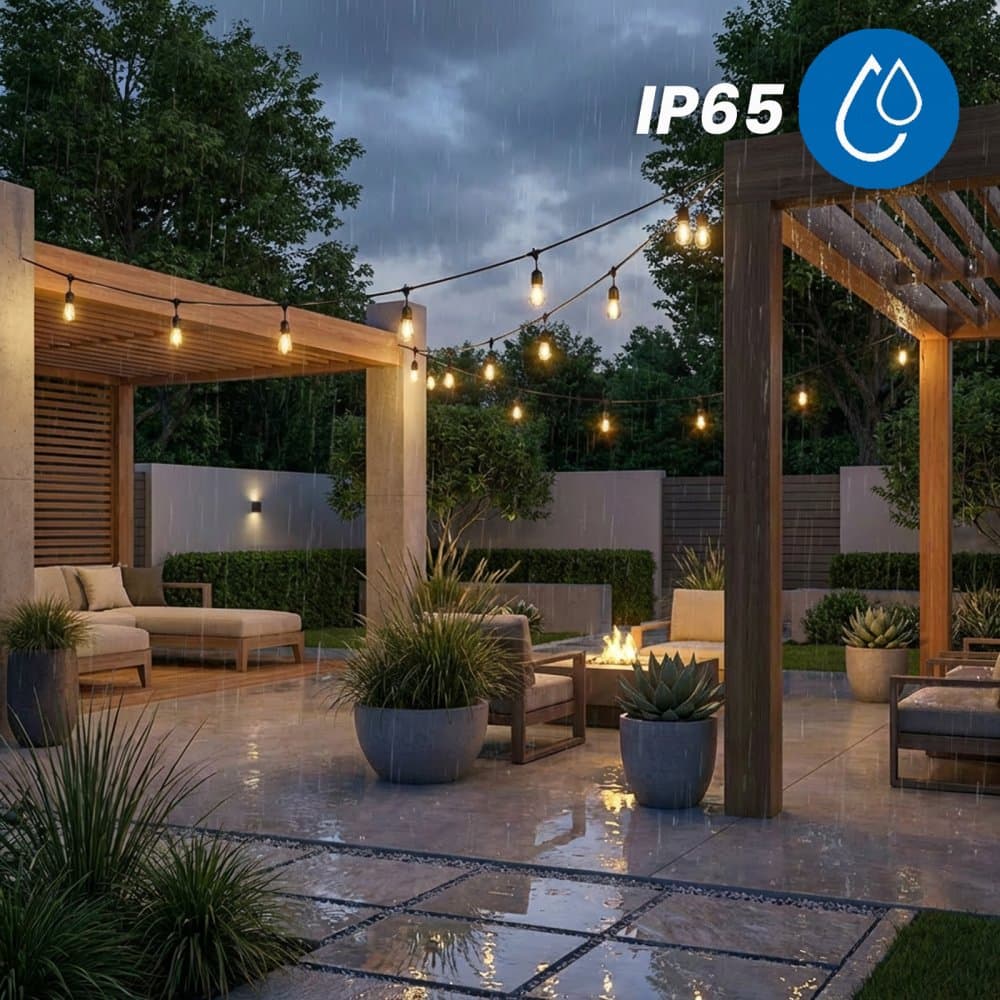 Solárna záhradná girlanda 15x LED ozdobné žiarovky 10, 4m 2700K teplá + diaľkové ovládanie SOLENA LUMILED