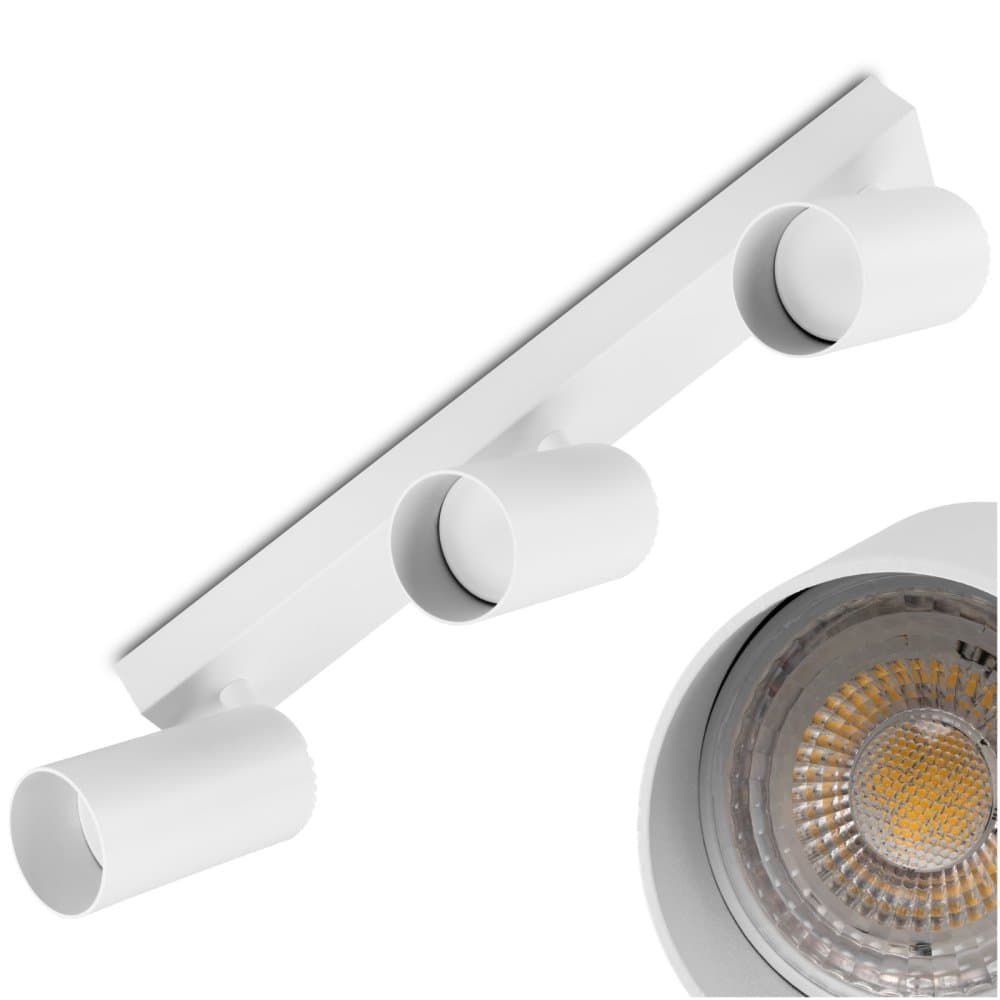 Stropná lampa spot tuba reflektor halogénová 3x GU10 TABULA LUMILED 1