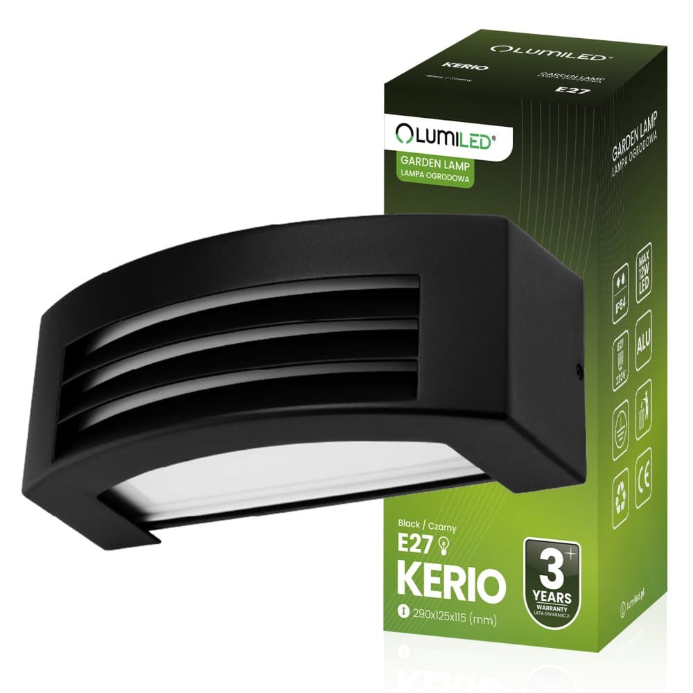 Záhradné nástenné svietidlo E27 LED KERIO LUMILED 1