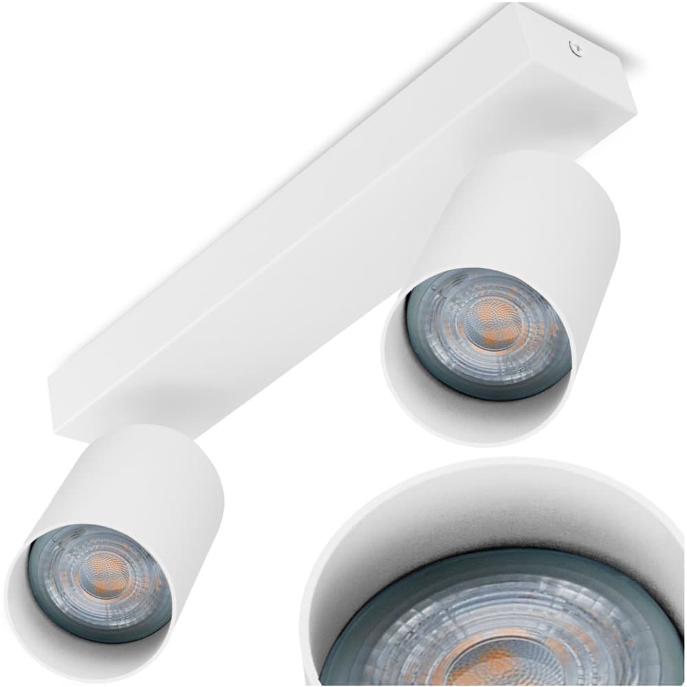 Stropná lampa SPOT TUBA reflektor halogénové svietidlo 2x GU10 TABULA LUMILED