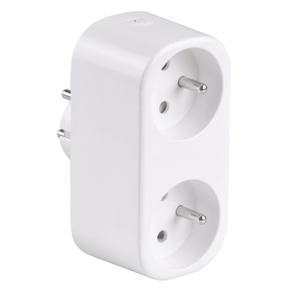 Dvojzásuvka inteligentná so spínačom 16A 3680W SMART WiFi Sanico Goldlux
