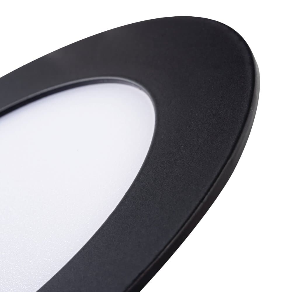 Zapustené svietidlo downlight LED 6W 270lm 3000K teplá 110° okrúhle čierne ROUNDA