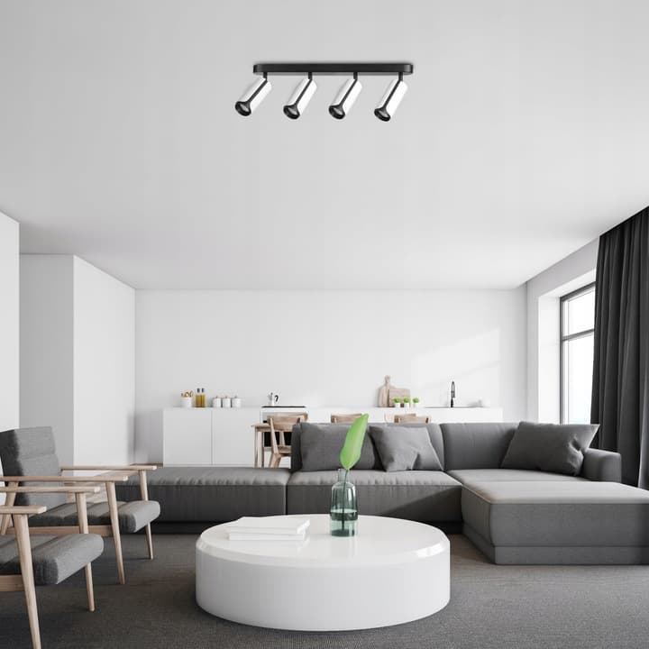 Stropné svietidlo reflektor LED Spot 4x GU10 čierny biely matná Sento 1