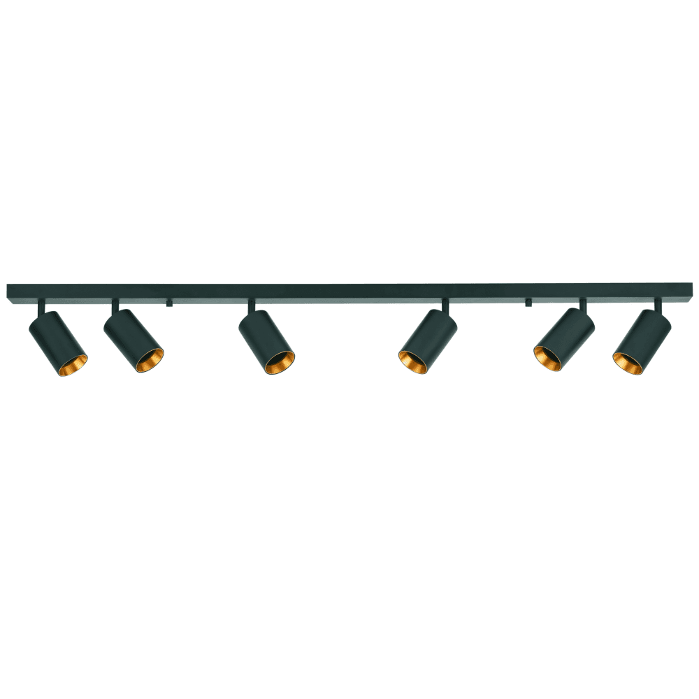 LED stropné/stenové svetlo 6 x GU10 MARIBEL Black GOLDLUX (Polux)