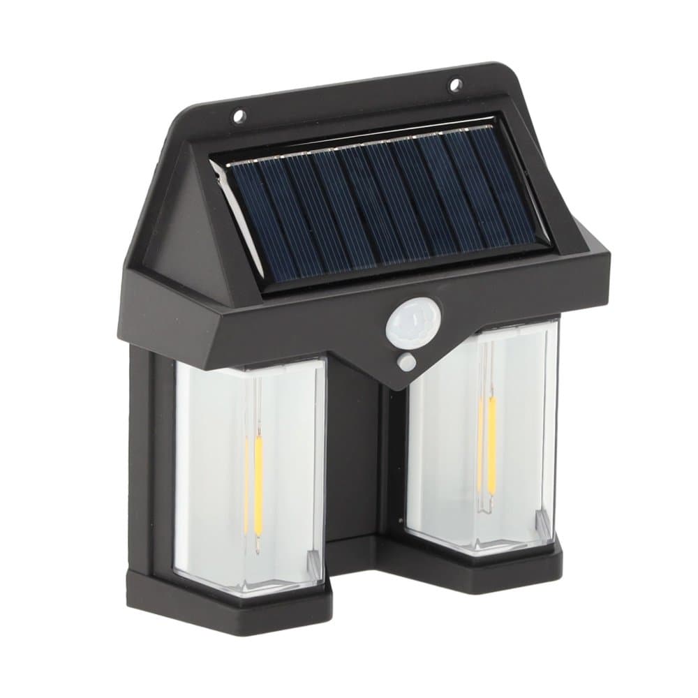 Solárne LED fasádne reflektory so súmrakovým senzorom čierne 1
