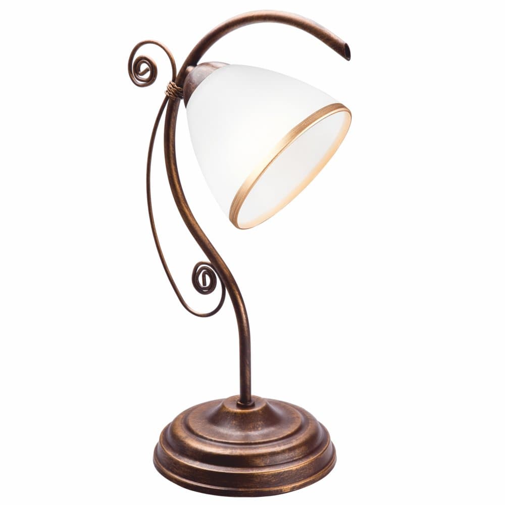 RETRO E27 Biela drevená klasická stolová lampa LN-1.51 Lamkur