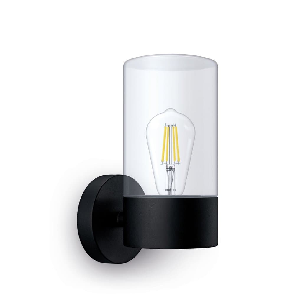 Vonkajšie nástenné svietidlo E27 Black Flareon Philips 1