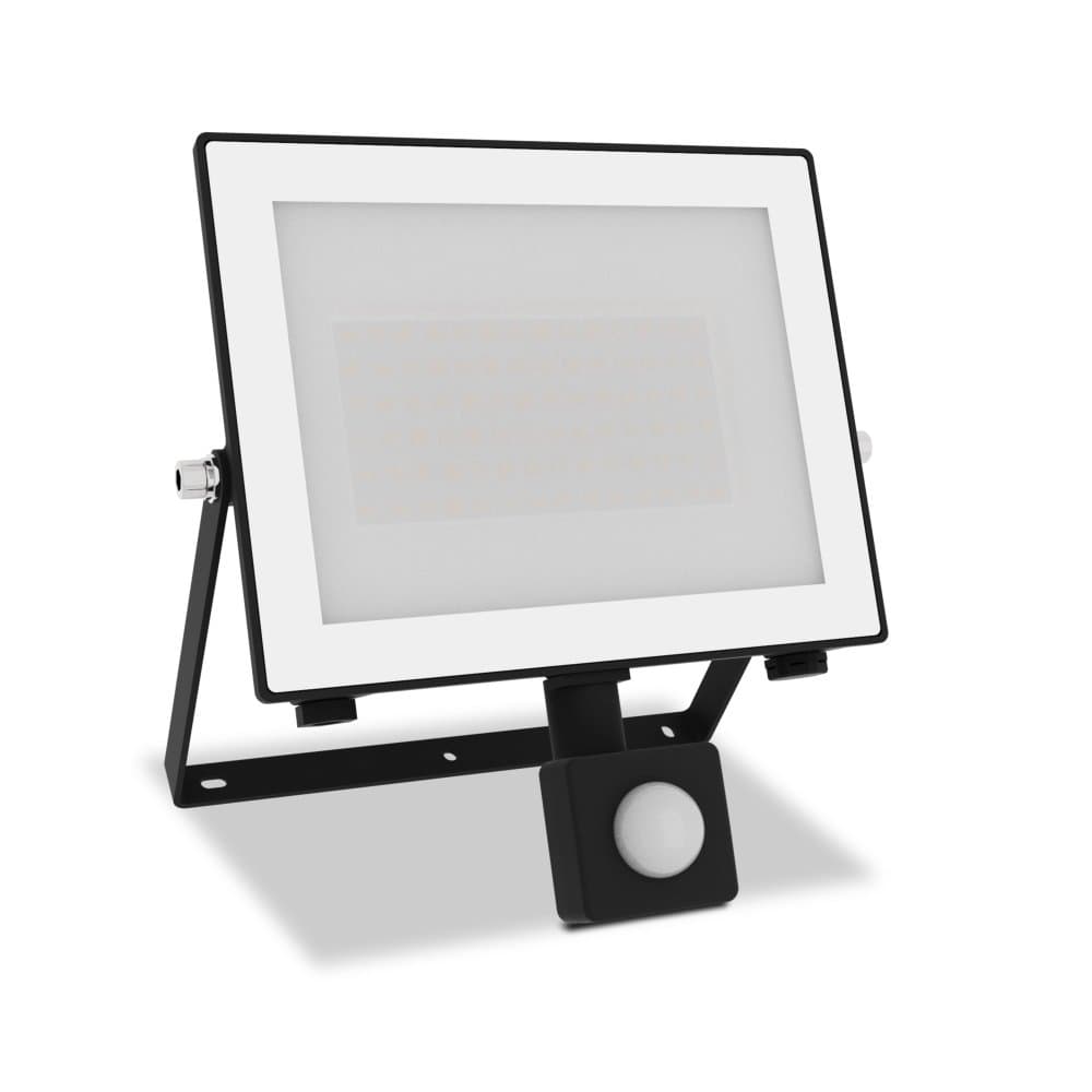 LED reflektor 50W 5400lm 5000K IP65 so senzorom pohybu a súmraku čierny Lois Philips