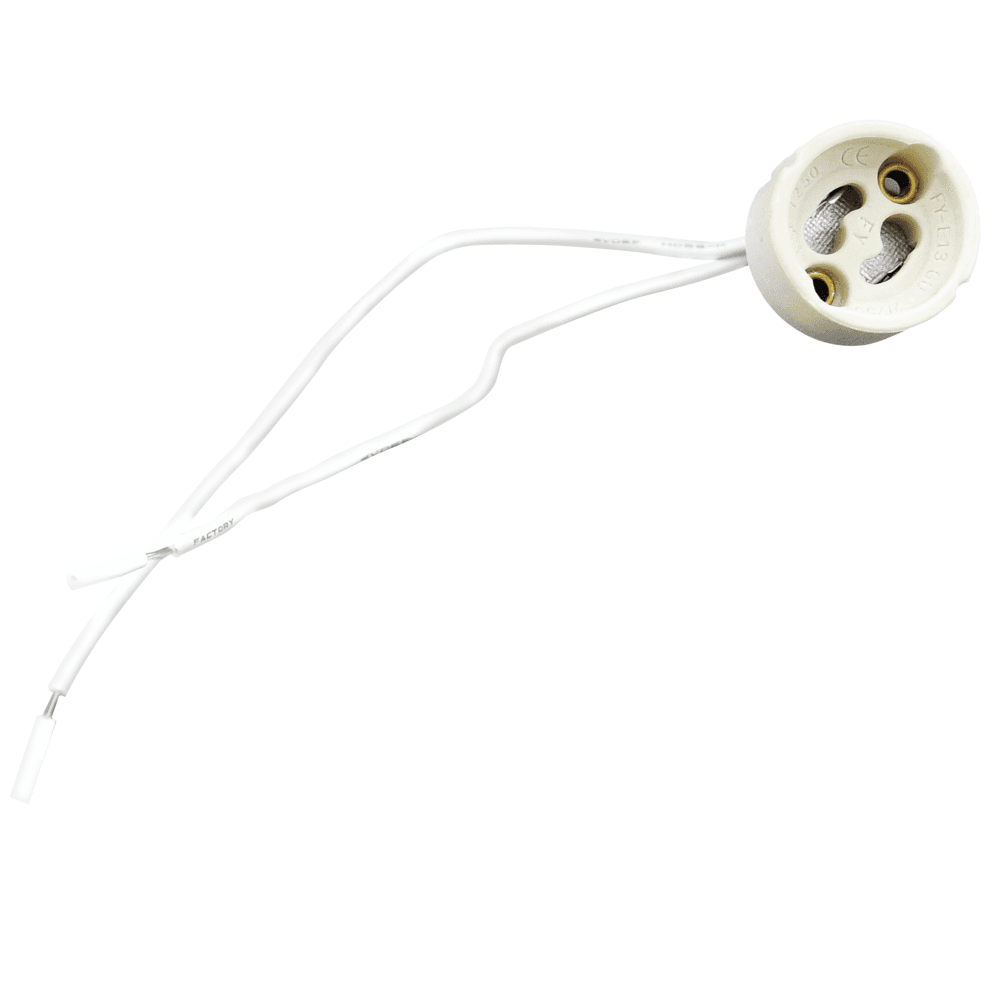 Keramická zásuvka GU10 GOLDLUX (Polux) s káblom 2*0,5 mm 1