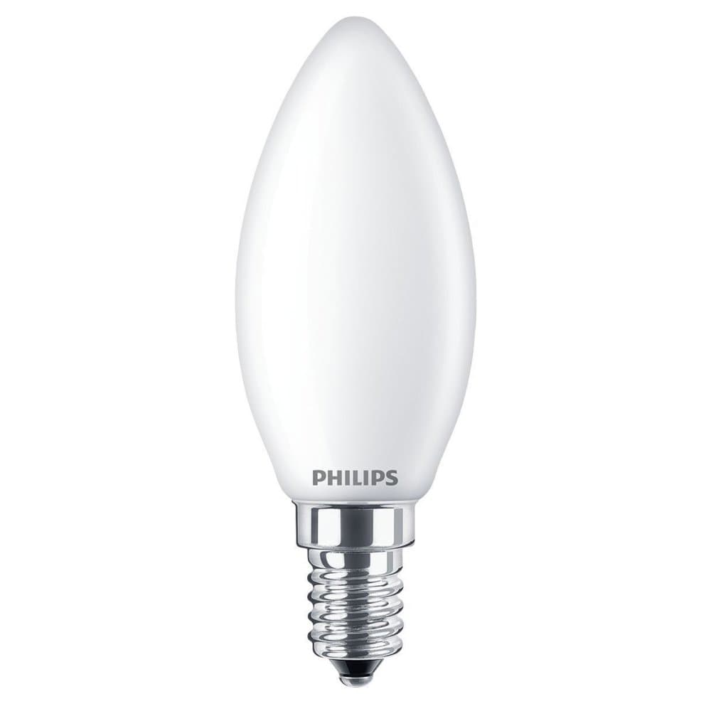 LED žiarovka E14 B35 6,5W = 60W 806lm 2700K Teplé vlákno Mlieko PHILIPS 1