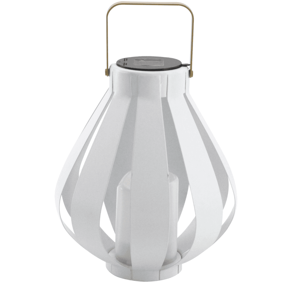 Solárne LED svietidlo Závesné svietidlo LAMPION biele LED 34 cm teplé