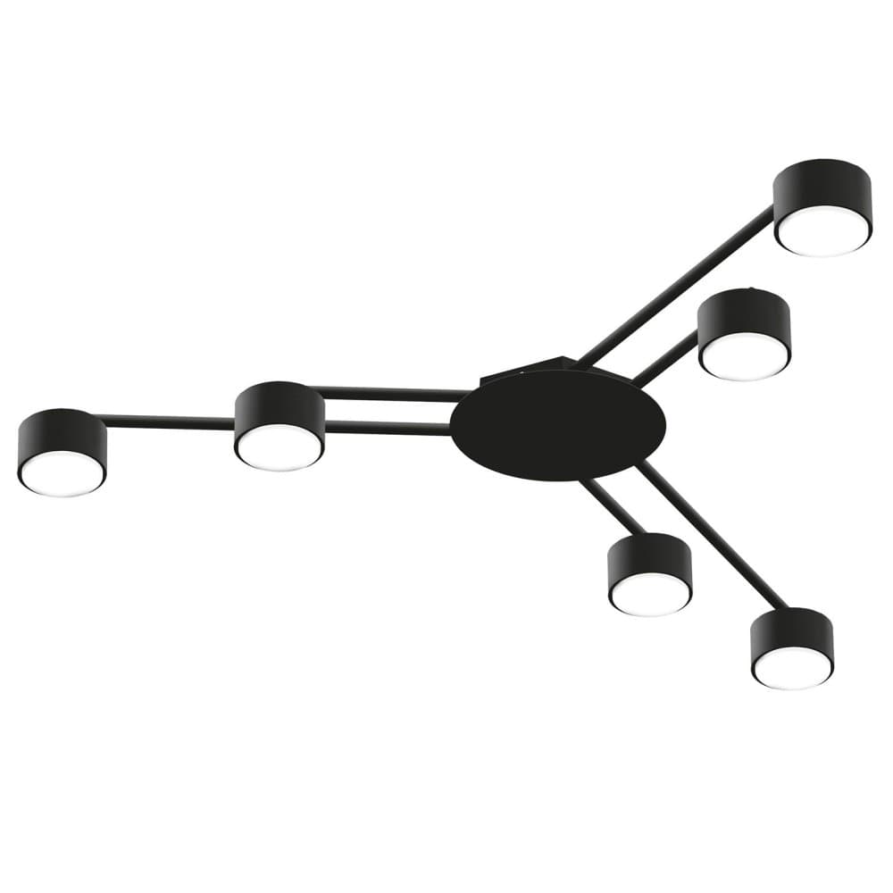 Stropná lampa 6x GX53 LED čierna moderná Videx