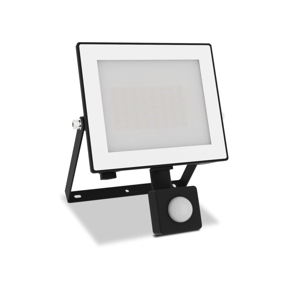 LED reflektor 30W 3200lm 3000K IP65 so senzorom pohybu a súmraku čierny Lois Philips