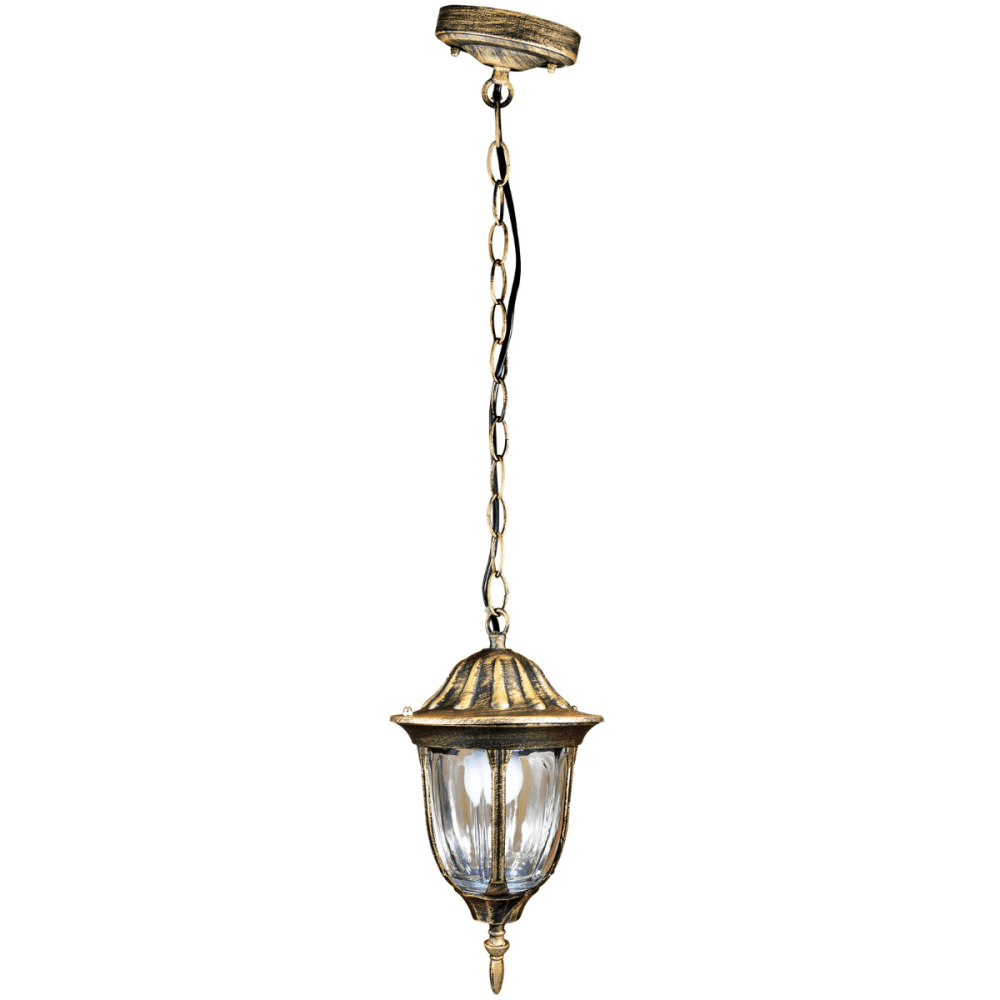 Závesné záhradné svietidlo FLORENCE 1xE27 IP43 GOLDLUX (Polux) PATINUM