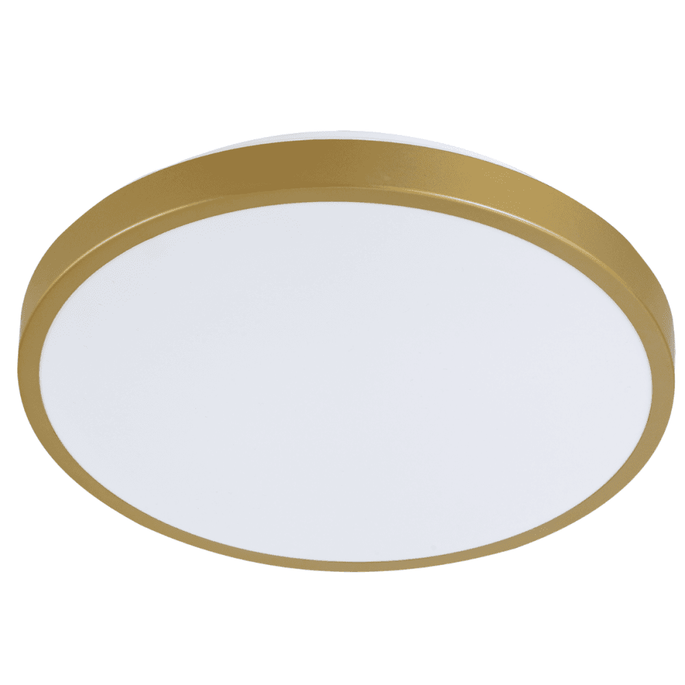 Plafón LED stropný 15W 1600lm 4000K neutrálna 120° biely zlatý Kern Sanico Goldlux