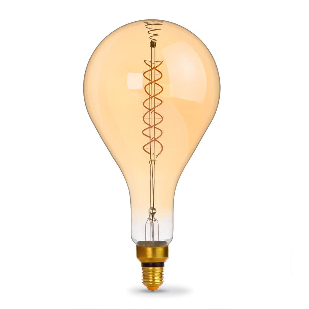LED žiarovka E27 PS160 hruška 8W = 42W 500lm 1800K teplá 360° vláknová jantárová stmievateľná Videx 1
