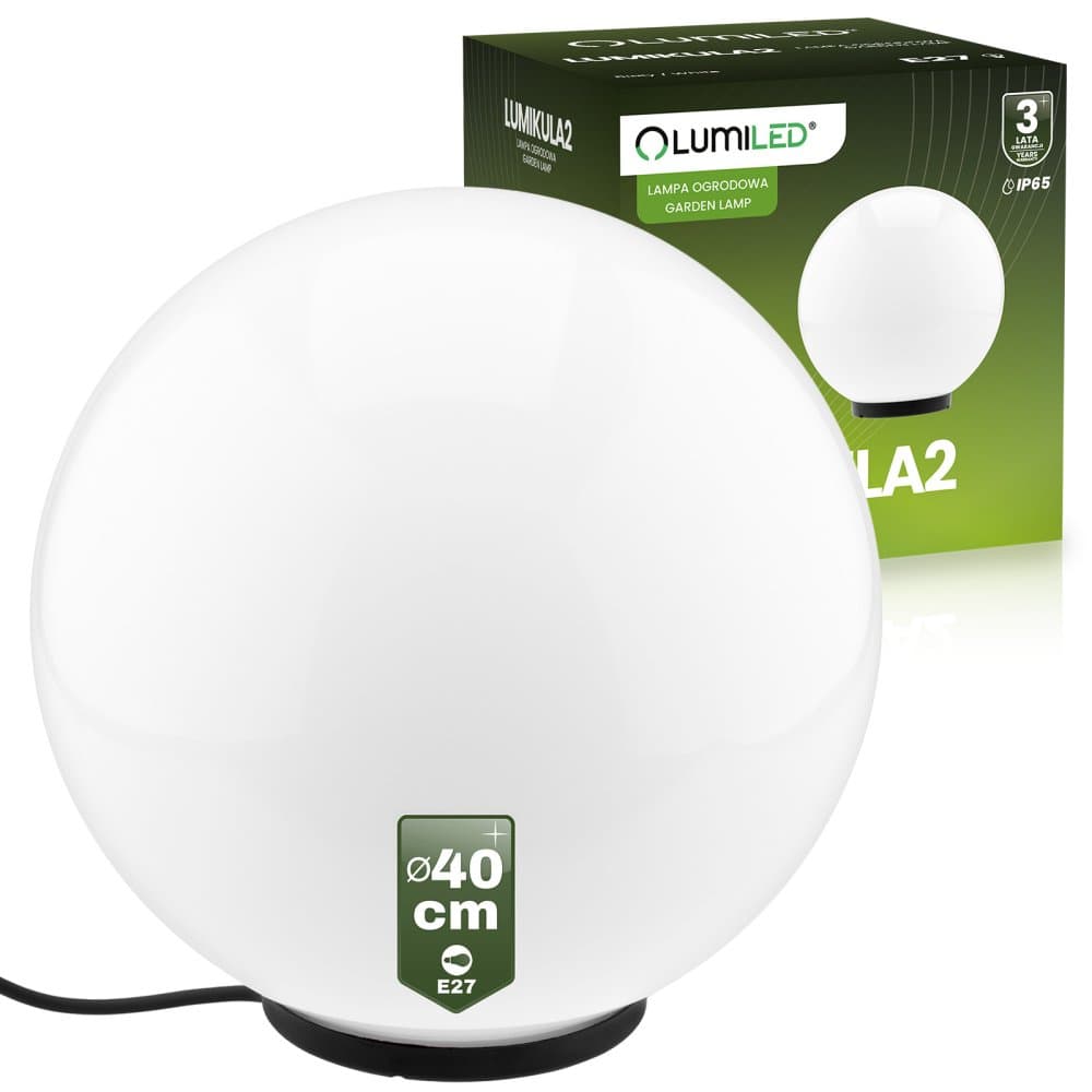 LED 40CM E27 IP65 LUMIKULA2 LUMILED vonkajšie guľové záhradné svietidlo