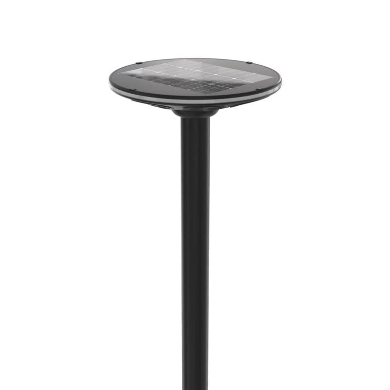 LED pouličné solárne záhradné svietidlo so snímačom pohybu 15W 1400lm 3000K-5000K CCT čierna VL-GLSO-1254-S Videx