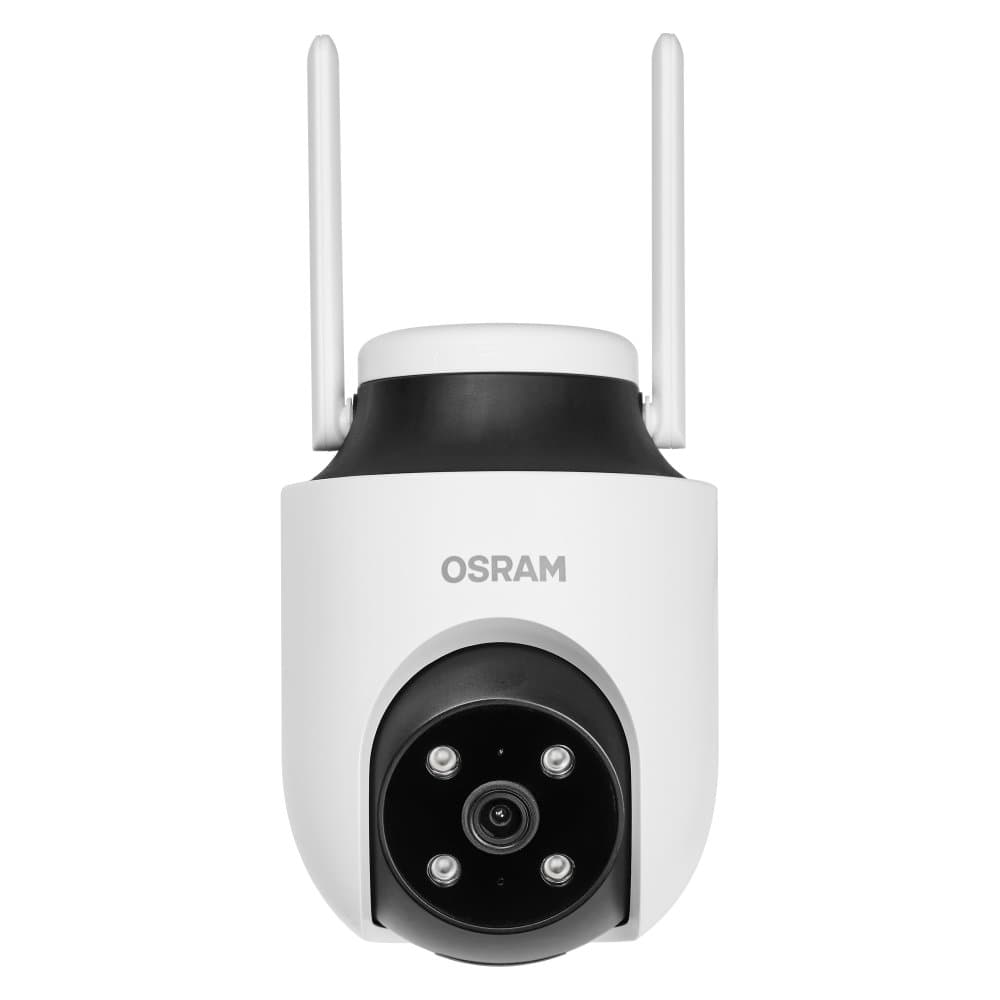 Vonkajšia otáčavá kamera 360° IP67 2K QHD Smart Wifi alarm pohybový senzor biela OSRAM