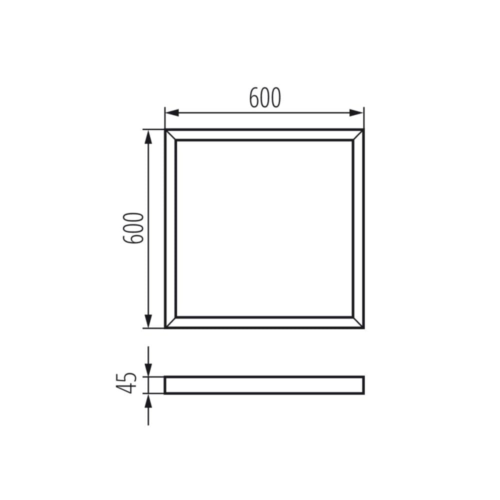 Montážny rámček na zapustené LED panely 60x60 štvorcový biely ADTR-S KANLUX