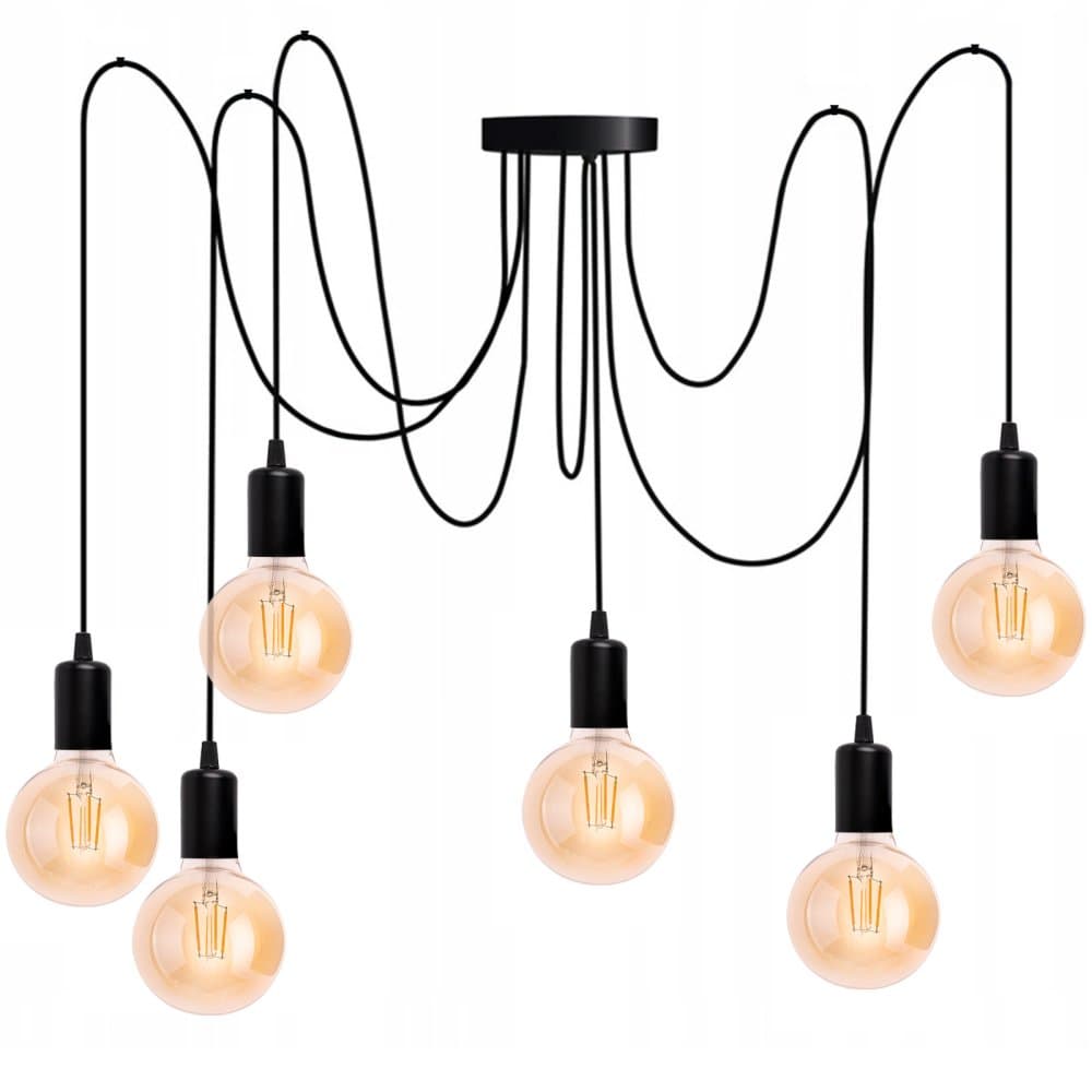 Závesná stropná lampa ARANE pavúk 6 ramien pre LED 6x E27 LUMILED